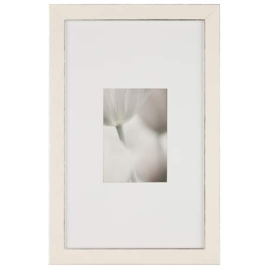 White &#x26; Silver 5&#x22; x 7&#x22; Frame with Mat, Gallery by Studio D&#xE9;cor&#xAE;